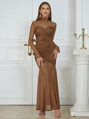 Halter Backless Ruched Dress Newgew Dresses