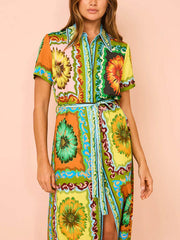 Special Sunflower Print Maxi Dress Newgew Dresses