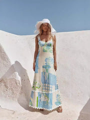 Linen Backless Maxi Dress Newgew Dresses
