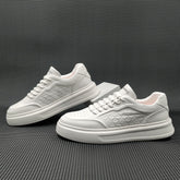 Men Minimalist Embossed Breathable Leather Casual Shoes Newgew Shoes