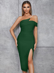 Asymmetric Pearl Strap Backless Dress Newgew Dresses