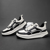 Men Stylish Patchwork Breathable Leather Casual Shoes Newgew Shoes