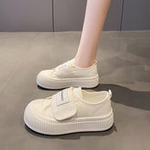 Trendy Spring Platform White Big Head Canvas Shoes Newgew