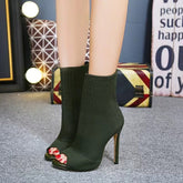 Peep Show Stiletto Booties