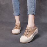 Women Fashion Soft Leather Flat Casual Shoes Newgew Shoes