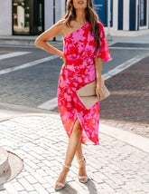 Rilee One Shoulder Midi Dress Newgew Dresses