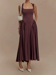 SHARON Midi Dress - Cacao Brown Newgew Dresses