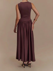 SHARON Midi Dress - Cacao Brown Newgew Dresses