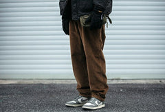 Straight Leg Corduroy Trousers Newgew
