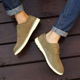 Men Retro Leather Flat Casual Oxford Newgew Shoes