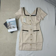 Chic Square-Neck Slim-Fit Dress For Petites PinTow
