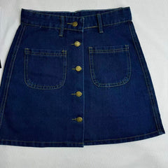 High-Waisted Button-Front Skirt PinTow