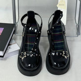 Retro Small Leather Shoes With Thick Soles PinTow