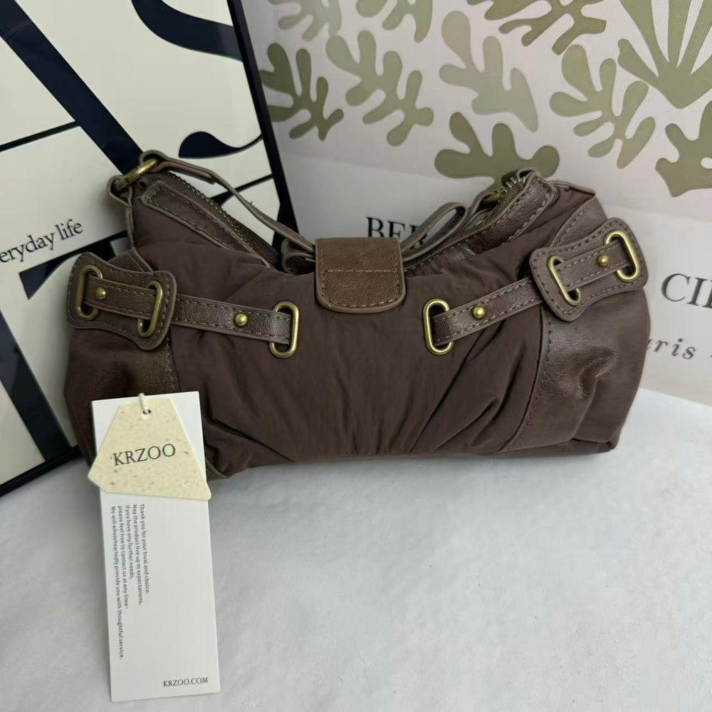 Distressed Vintage-Style Underarm Bag PinTow