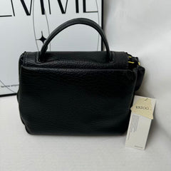 Large Black Leather Tote Bag PinTow