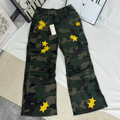 Star-Print Camouflage Utility Jeans PinTow