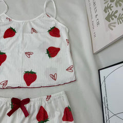 Strawberry Heart Patterned Set PinTow