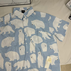 Short-Sleeved Shirt With All-Over Cartoon Print PinTow