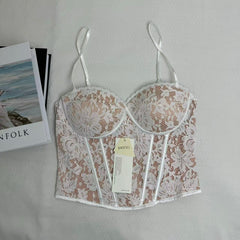 Lace Inner Layer Push-Up Fishtail Bra PinTow