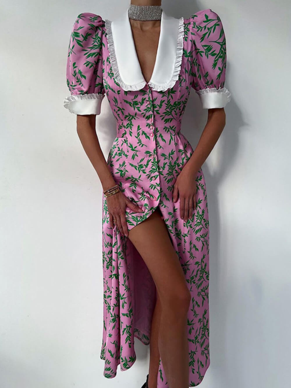 Elegant Doll Collar Fashion Mid-Length Dress Newgew Dresses