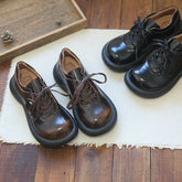 Women Retro Glossy Leather Casual Shoes Newgew Shoes