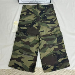 Washed Distressed Camouflage Shorts PinTow