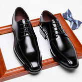 Men CLassic Pointed Toe Cowhide Oxford Shoes Newgew Shoes