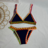 Two-Piece Colorful Bikini With Contrast Trim PinTow