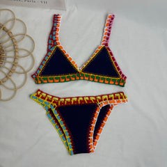 Two-Piece Colorful Bikini With Contrast Trim PinTow