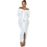 One Collar Wave Dress Newgew