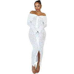 One Collar Wave Dress Newgew