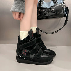 Inside-Heeled Thick-Soled High-Top Shoes Newgew