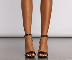 Essential Faux Patent Leather Block Heels Newgew