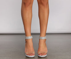 Glow Goals Glitter Mesh Platform Heels Newgew