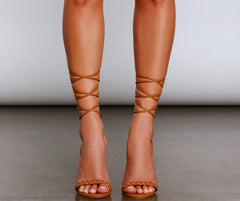 Love The Look Lace-Up Stiletto Heels Newgew