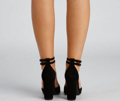 Classic Staples Nubuck Double Strap Heels Newgew