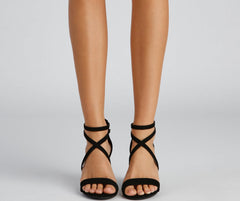 Classy Steps Nubuck Criss-Cross Heels Newgew