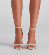 So Basic Faux Leather Block Heels Newgew