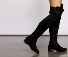 Here For It Over The Knee Flat Boots Newgew