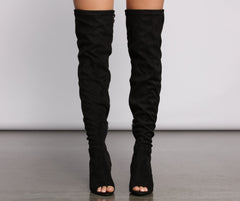 High Fashion Peep Toe Boots Newgew
