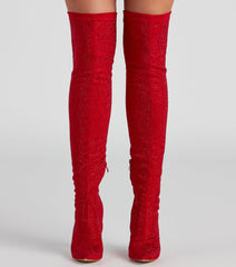 Stellar Shine Thigh-High Stiletto Boots Newgew