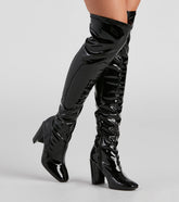 Sleek Vibes Only Thigh-High Boots Newgew