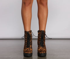 Feeling Trendy Faux Suede Lug Booties Newgew