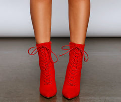 Hot Like Fire Pointed Toe Stiletto Booties Newgew