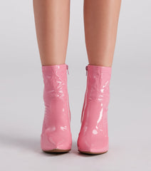 Savvy Sis Patent Pointed Toe Booties Newgew