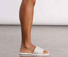 Summer Starts Now Rhinestone Jelly Slides Newgew