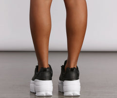 Extra High Textured Platform Chunky Sneakers Newgew