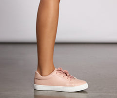 Such A Chic Vibe Faux Leather Sneakers Newgew