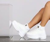 Too Fab Faux Leather Platform Sneakers Newgew