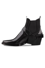 Darci Black Hi Shine Ankle Boots Newgew